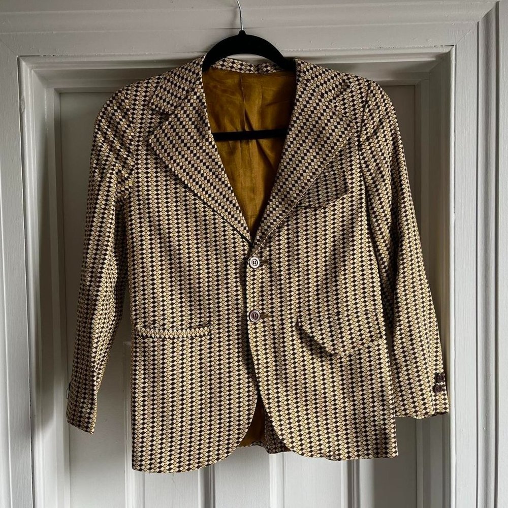 Pattern Button Down Blazer